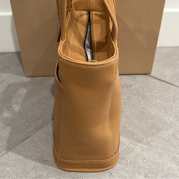 New Vintage Coach Bleeker Tote Satchel Top Handle Tan Leather 9303 - Picture 3 of 5